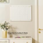 White (Magnetic) Monthly Glass Board Planner/ Organizer -17 x 24 Inch - Image 2