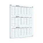 White (Magnetic) Quarterly/ 3-Months Glass Board Planner - 34 x 46 Inch