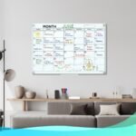 White (Magnetic) Monthly Glass Board Planner for Wall - 24 x 36 Inch - Image 9