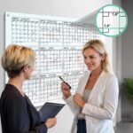 White (Magnetic) Glass Whiteboard Yearly Calendar Planner - 36 x 46 Inch - Image 2