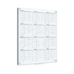 White (Magnetic) Yearly Glass Board Calendar Planner - 36 x 46 Inch
