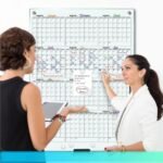 White (Magnetic) Yearly Glass Board Calendar Planner - 36 x 46 Inch - Image 2