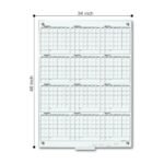 White (Magnetic) Yearly Glass Board Calendar Planner - 36 x 46 Inch - Image 3