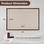 Wooden (Dark Walnut) Framed Notice Board for Office - 3 x 4 feet - Image 3