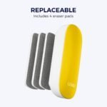 Top Rated (Yellow) Magnetic Whiteboard Duster With 4 Extra Pads - Image 3