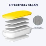 Top Rated (Yellow) Magnetic Whiteboard Duster With 4 Extra Pads - Image 2