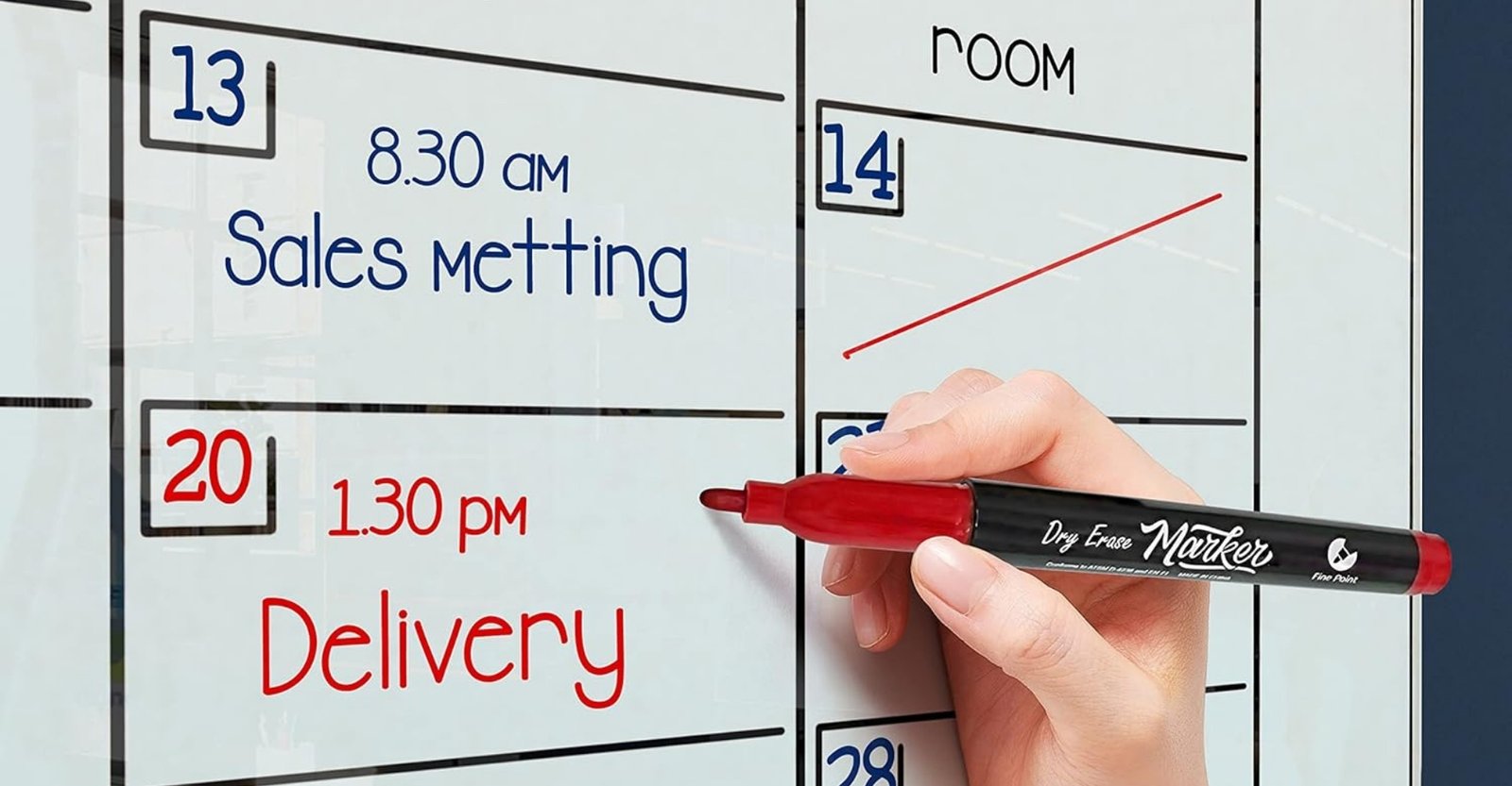 Stay organized with sleek and modern magnetic glass board planners for offices.
