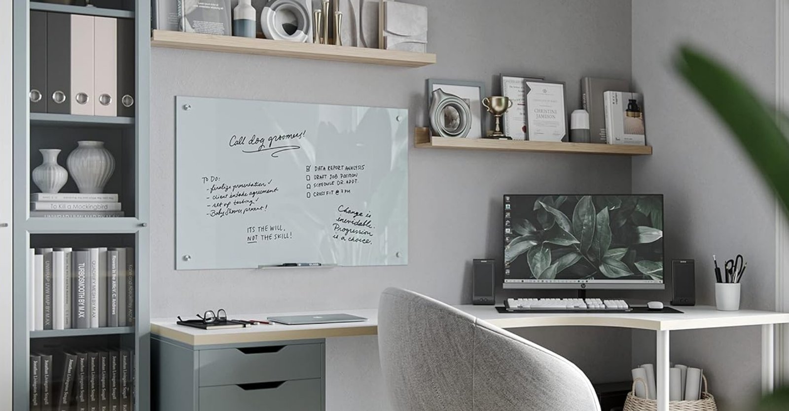 High-quality magnetic glass boards for modern office planning and creativity.